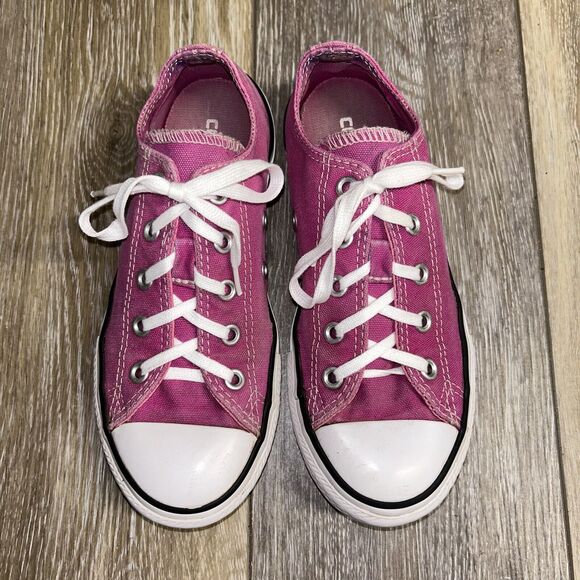 Juniors Youth US Size 1 Converse Double Tongue 652583F Pink Sneaker Shoes - Picture 4 of 13